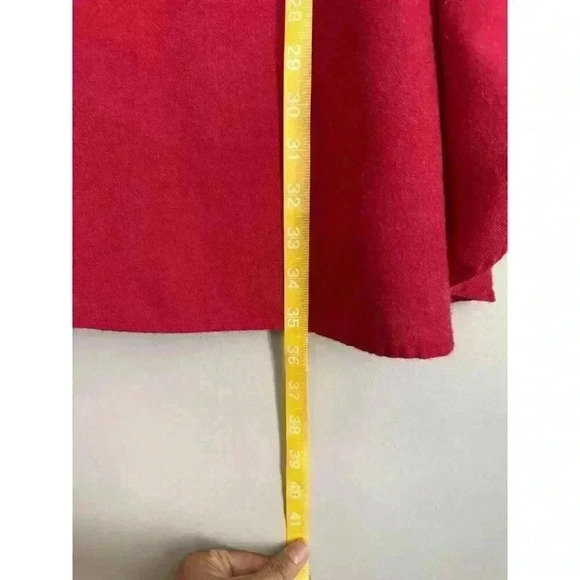 Torrid Shirt Top Womens Plus Harper Sz 4 Red Button Up Pockets Roll Tab Flowy - Picture 6 of 9